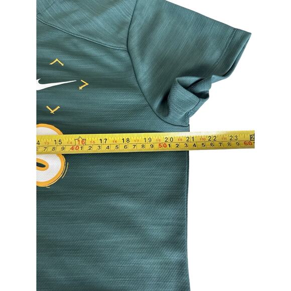 Nike Oakland Athletics V Neck Dark Green DRI-FIT Shirt Size Women's Medium - Picture 8 of 8